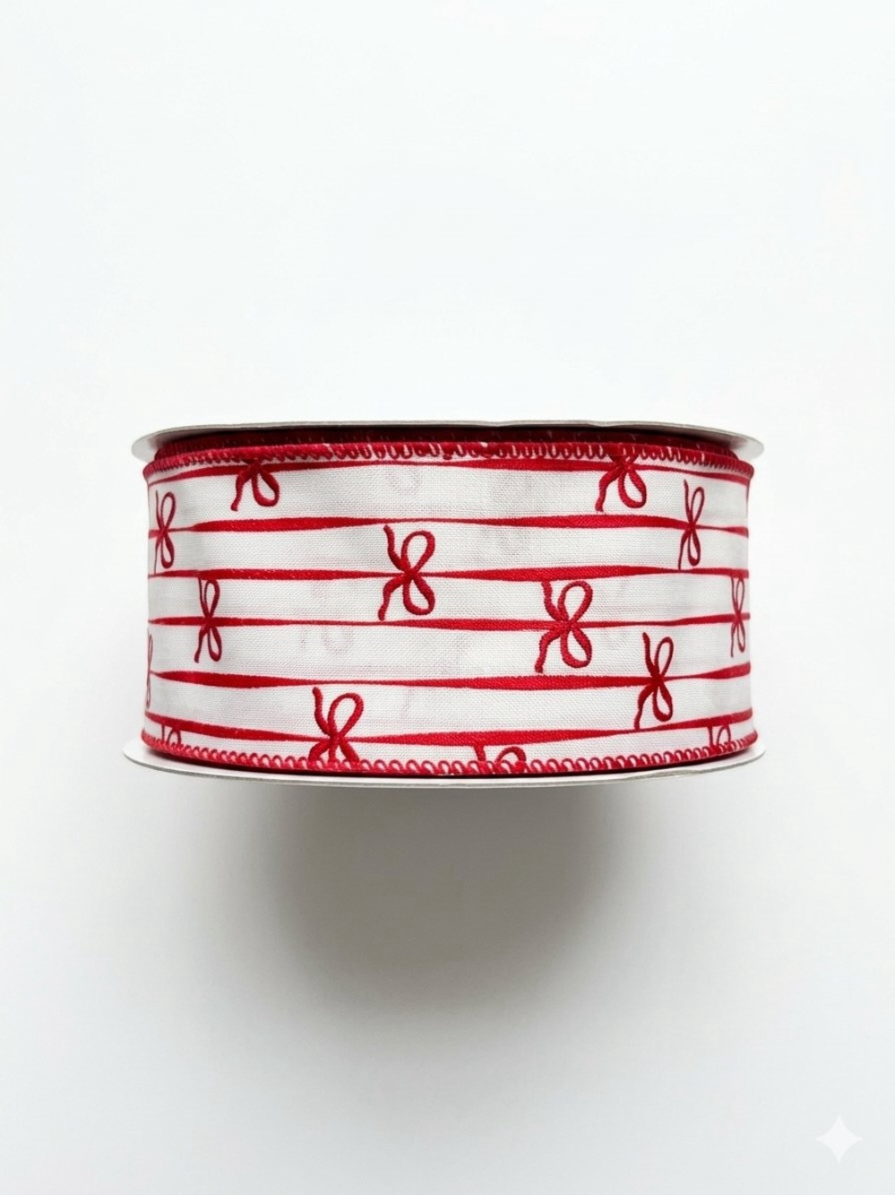 Red Striped Bow Ribbon for Kids Hair & Crafts
